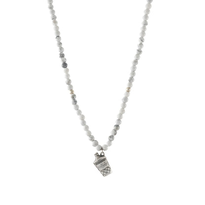 COLLIER FLASQUE HOWLITE